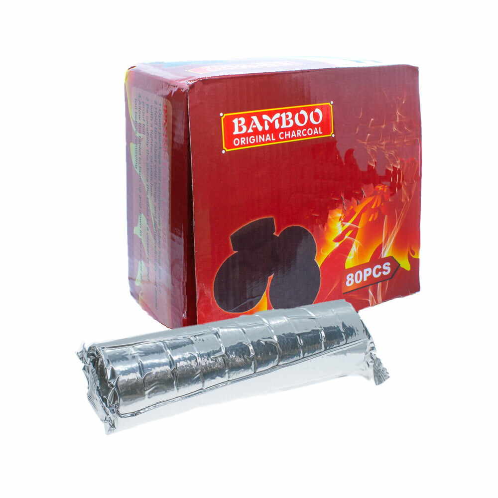 Cutie cărbuni rotunzi Bamboo 40x14mm (80 buc)