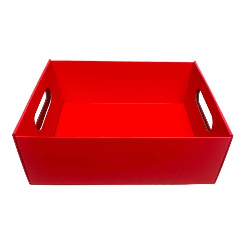 Cutie ladă cu mânere - roșu